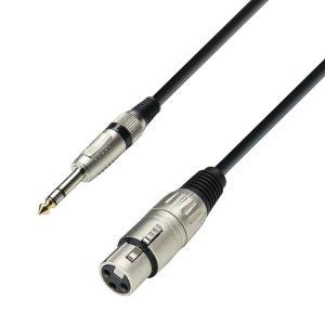 Mikrofonski kabel XLR ženski/6,3 mm Jack stereo - 1 m
