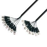 Multicore kabel 8 x XLR moški/8 x XLR ženski - 3 m
