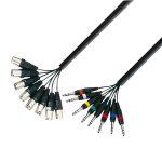 Multicore kabel 8 x XLR moški/8 x 6,3 mm Jack stereo - 5 m