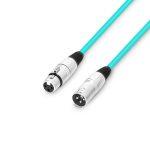 Mikrofonski kabel 3 STAR XLR ženski/XLR moški ZELEN - 0,5 m