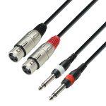 Audio kabel 3 STAR 2 x 6,3 mm Jack mono/2 x XLR ženski - 6 m