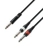 Audio kabel 3 STAR 6,3 mm Jack stereo na 2 x 6,3 mm Jack mono - 1 m