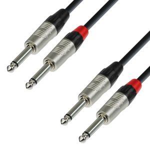 Audio kabel 4 STAR 2 x 6,3 mm Jack Mono/2 x 6,3 mm Jack Mono - 0,9 m