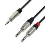 Audio kabel 4 STAR 3,5 mm Jack stereo/2 x 6,3 mm Jack mono - 0,9 m