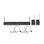 LD Systems U306 BPH 2 - dvojni naglavni brezžični mikrofonski sistem - 655 -  679 MHz