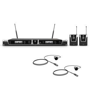 LD Systems U505 BPL 2 - dvojni brezžični kravatni mikrofon 584 - 608 MHz.