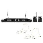 LD Systems U506 BPHH 2 -  dvojni naglavni brezžični mikrofonski sistem, kožne barve 655 - 679 MHz